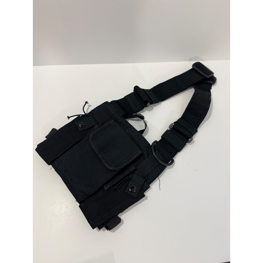 Unbranded Tactical Chest Rig Bag Mens OS Black Good Canvas Streetwear Utility